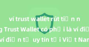 ví trust wallet rút tiền nhanh không Trust Wallet có phải là ví điện tử uy tín tại Việt Nam không?